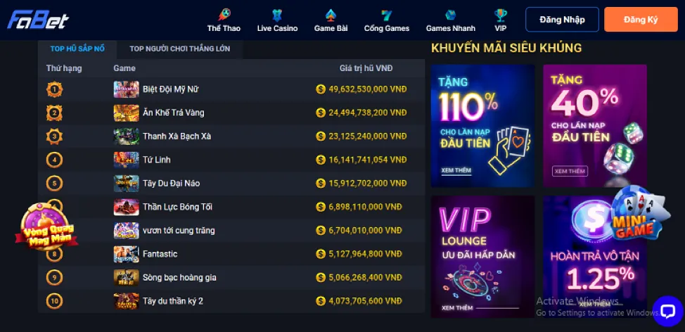 Hướng dẫn khuyến mãi ev88vip